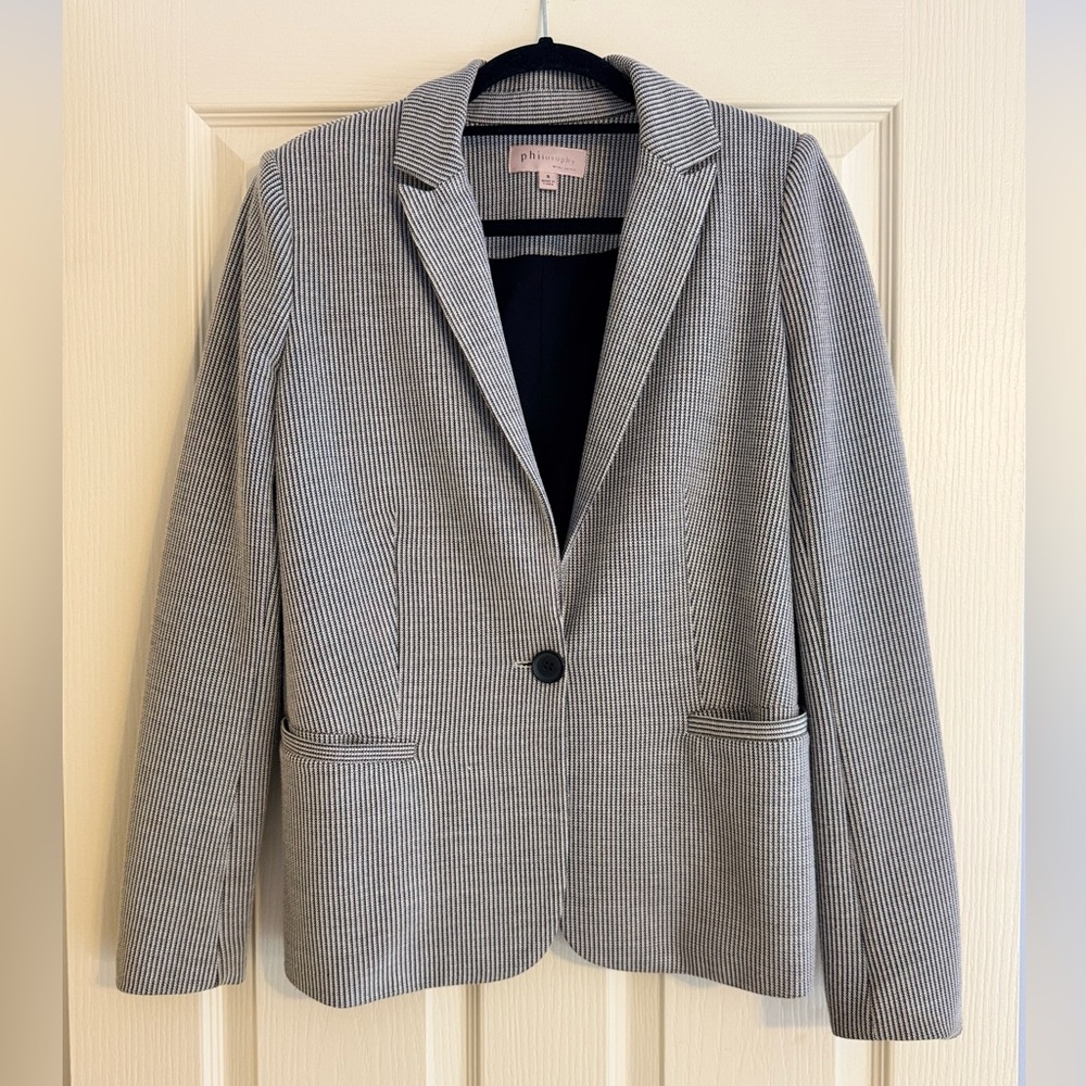 Philosophy Black and White Blazer